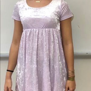 Purple velvet American apparel babydoll dress